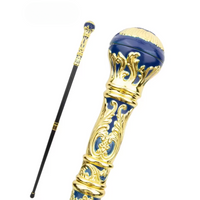 Elegant Cane – Blue Gold Round